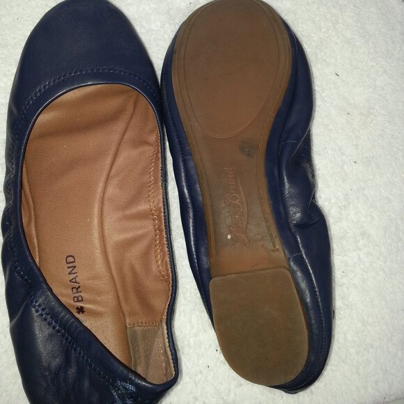 Lucky Brand Navy Ballet Flats Aircrew Shoes Worn - Picture 6 of 6